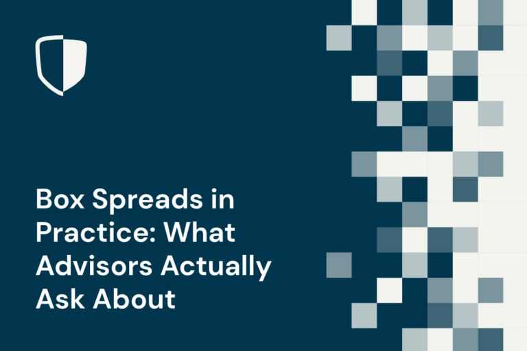 Navy blue graphic depicting blog title and ivory digital pixel graphic